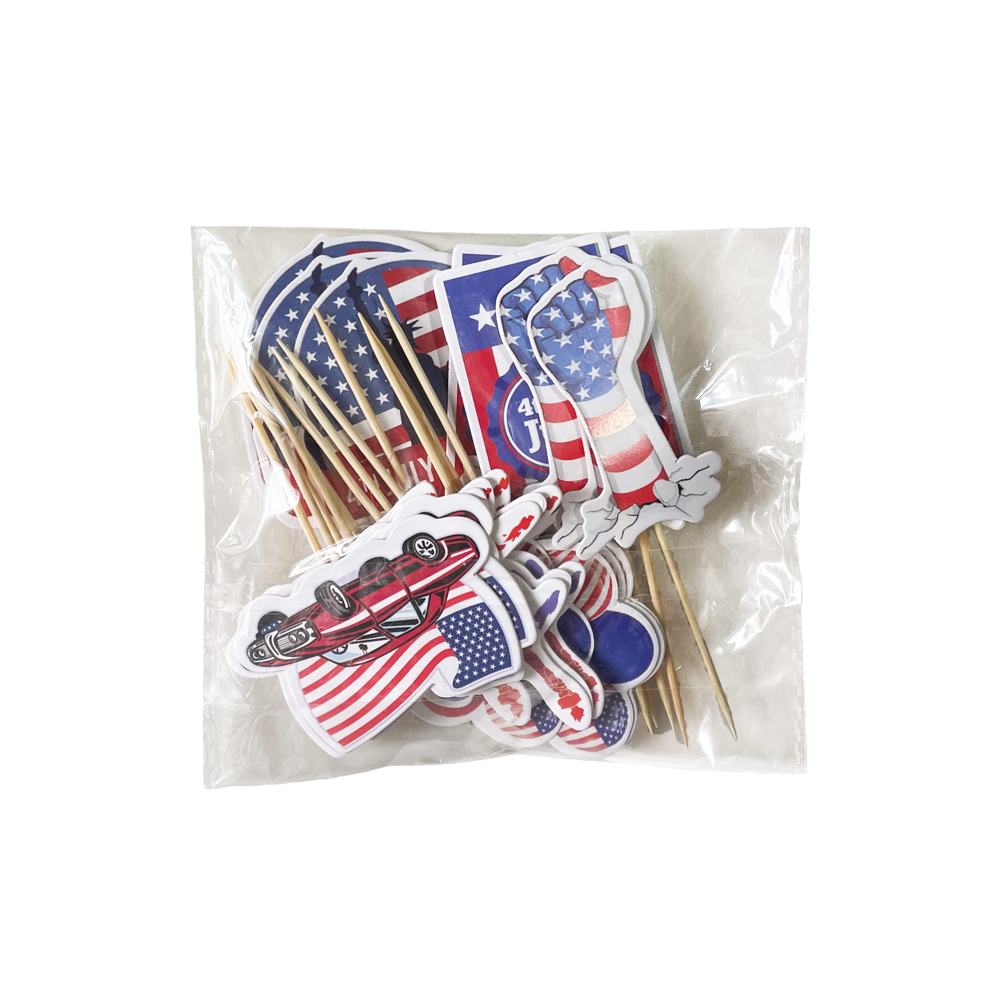 24 PCS Independence Day Cupcake Toppers USA national day Cupcake Picks 4th of July American Independence Day Theme Party Decor Cake Decorations - Image 5