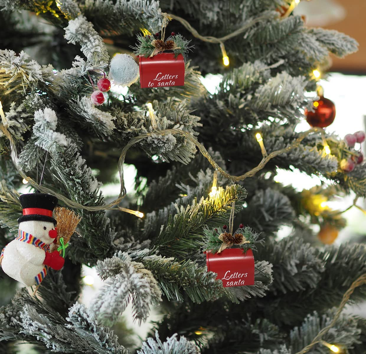 Mini Mailbox Christmas Tree Decorations Letters to Santa Xmas Hanging Ornaments Holiday Decor - Image 5
