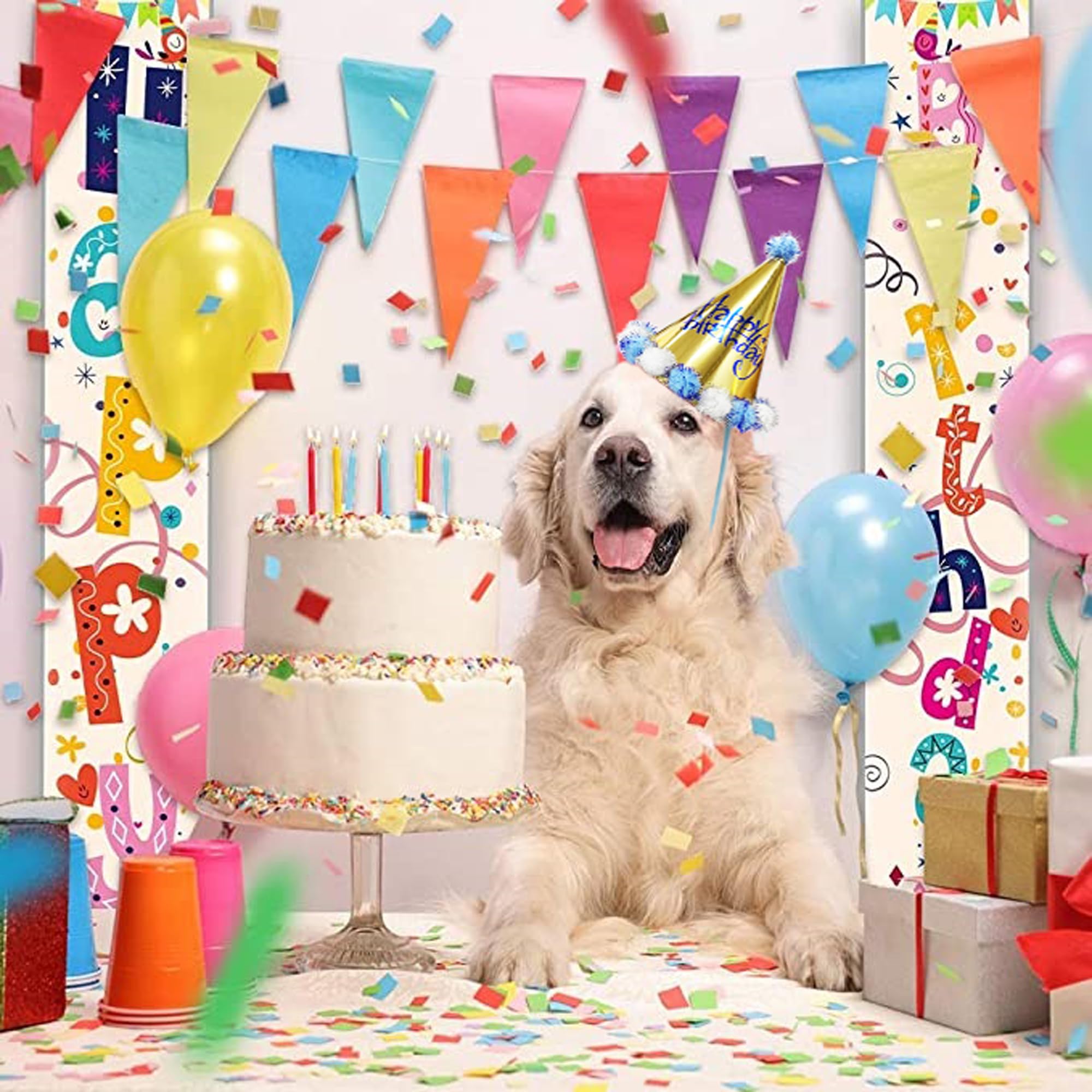 TSJ 10 PCS Happy Birthday Hats Cone Party Hats Birthday Party Hats for Kids Adults - Image 4