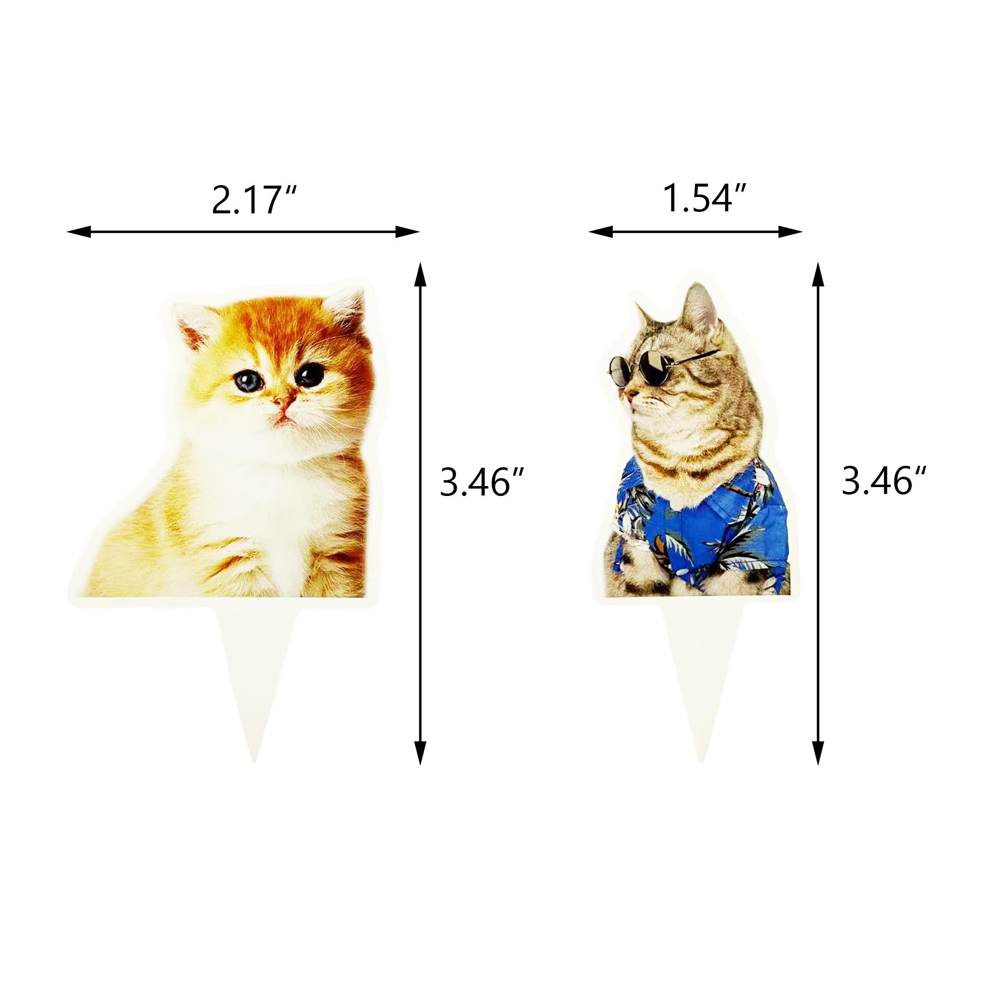 TSJ 24 PCS Cat Cupcake Toppers Kitten Cake Toppers Cupcake Decor for Cat Themed Birthday Party Baby Shower - Image 4