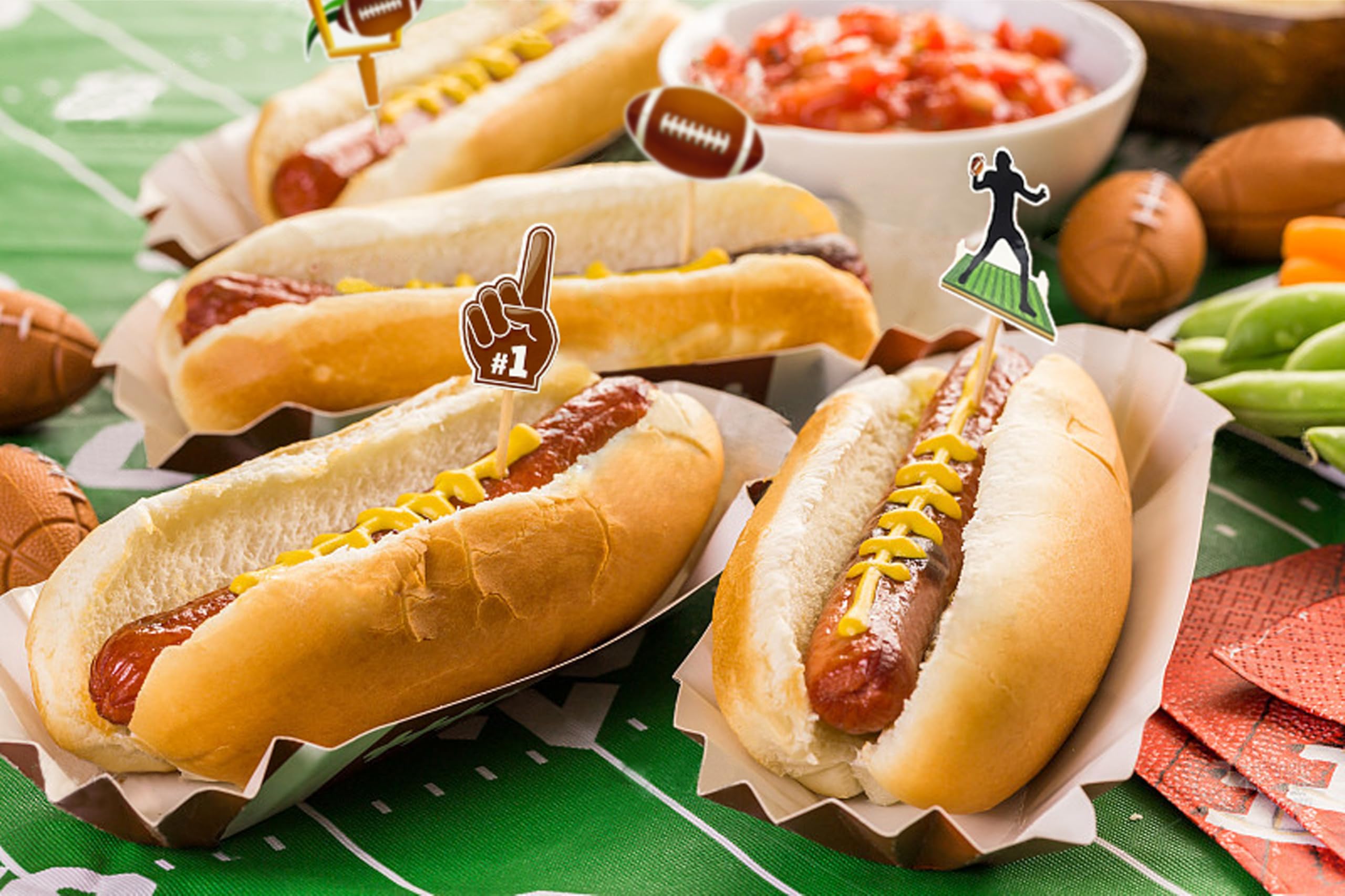 TSJ 32 PCS Football Cupcake Toppers Rugby Ball Sport Cupcake Picks American Football Sport Game Day Party Cake Decorations - Image 3