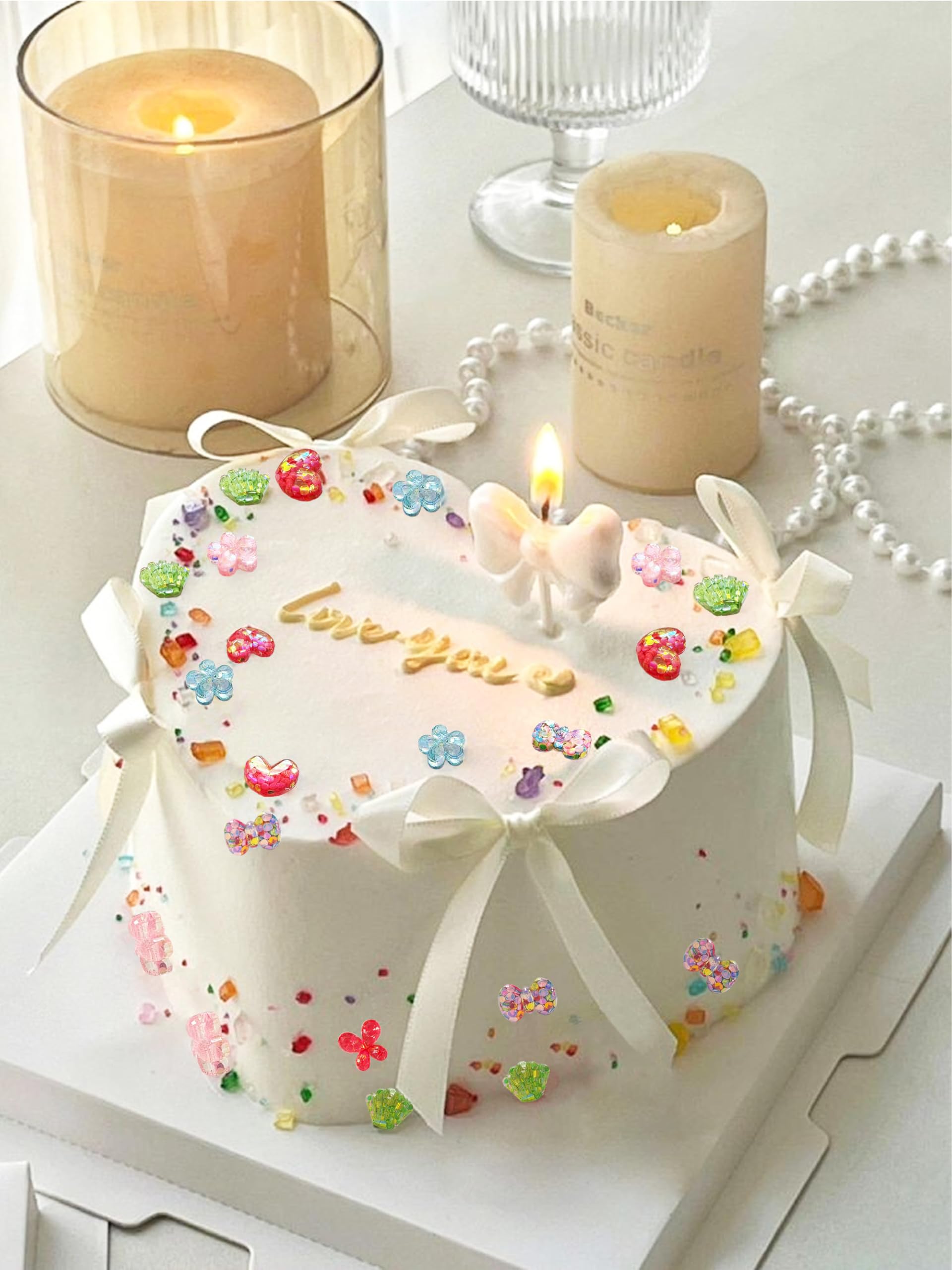 TSJ 50PCS Cupcake Topper Rings 3D Cake Decoration Toppers Plastic Colorful Rings Princess Dress Up Accessories for Party Favors - Image 9